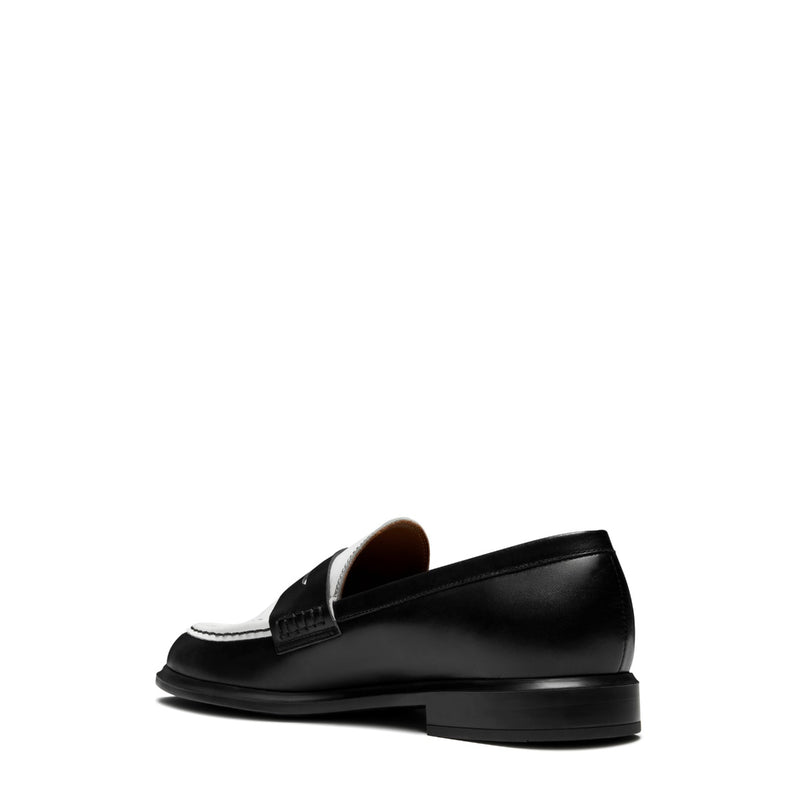Vendôme Blandine Schwarz und Weiß Kalbsleder Loafers IB51015-10176-37-zoom-