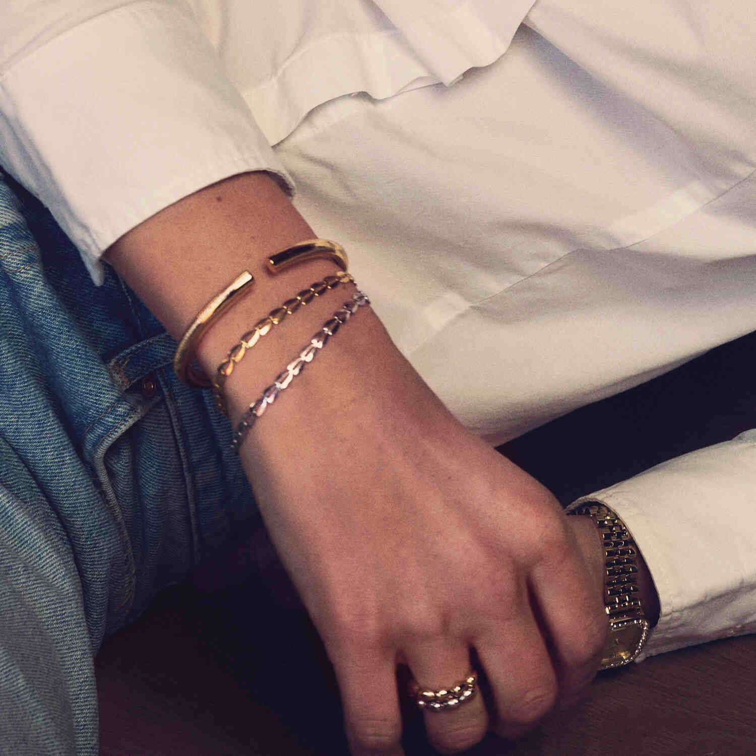 Sif Jakobs Gold Plated Heartbeat Bracelet SJ-B2752-YG