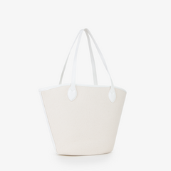 Valentino Bags Covent Beige & White Shopper VBS7QO02CANNATUR/BIANCO