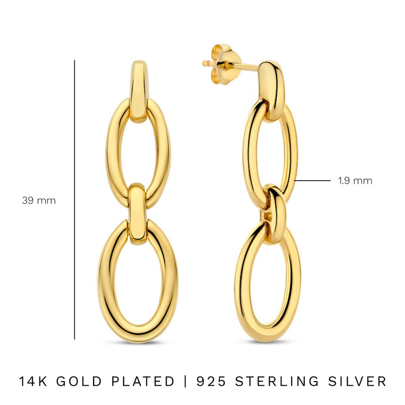 Parte Di Me Bibbiena Poppi Clara 925 Sterling Silber Vergoldete Ohrhänger PDM36188-zoom-