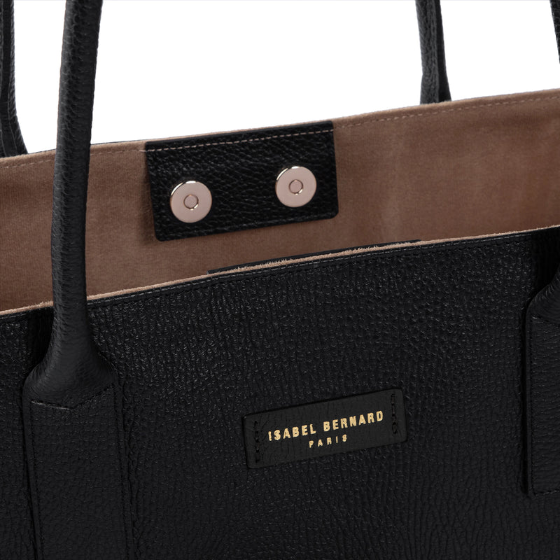 Isabel Bernard Honoré Elin Schwarze Kalbsleder Schultertasche IB25111-001-zoom-