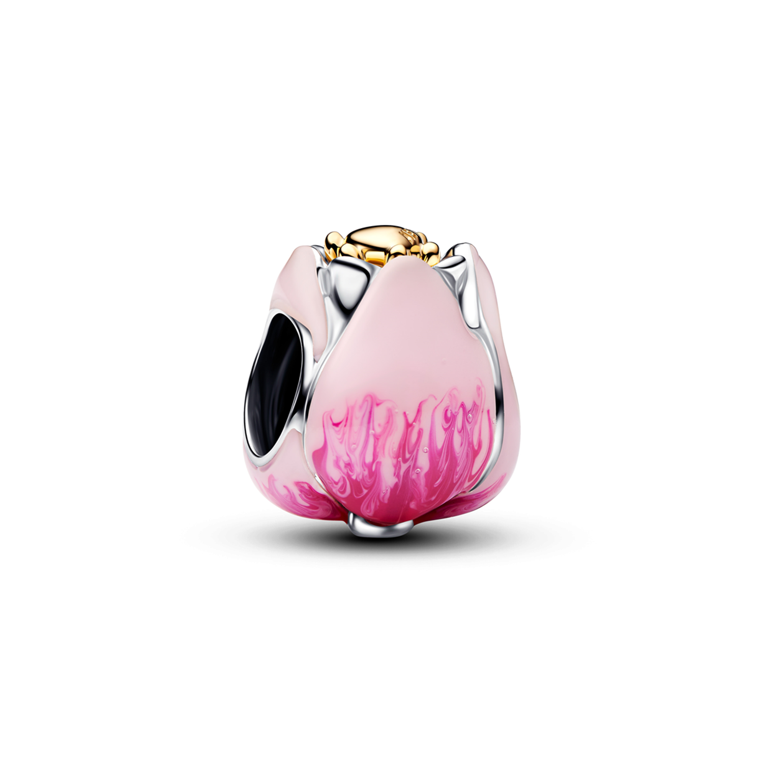 Pandora Moments Gold Plated Pink Tulip Charm 764352C01