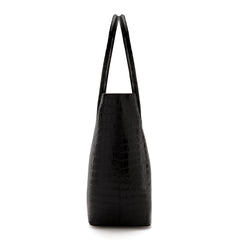 Isabel Bernard Honoré Lysanne Croco Black Calfskin Shopper IB25024