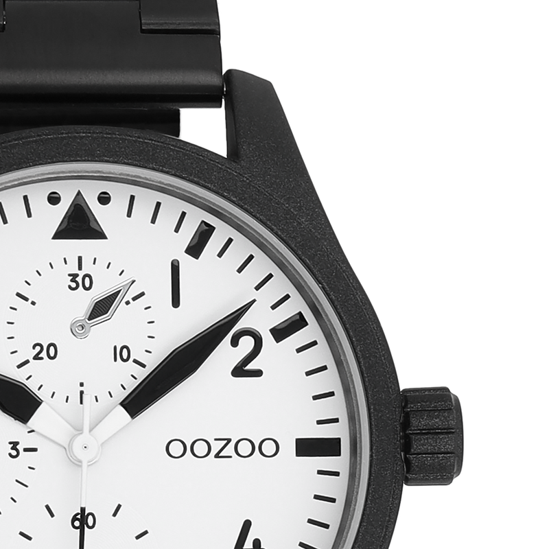 OOZOO Timepieces Schwarz-Weiße Herrenuhr C11508-zoom-