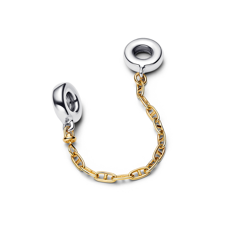 Pandora Moments Gold Plated Elongated Safety Chain 763904C00-05-zoom-