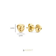 Beloro Jewels Regalo d'Amore 9 karat gold earring set with knot BO90037