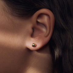 Parte Di Me Bibbiena Poppi Casentino 925 Sterling Silver Gold Plated Ear Studs PDM36166