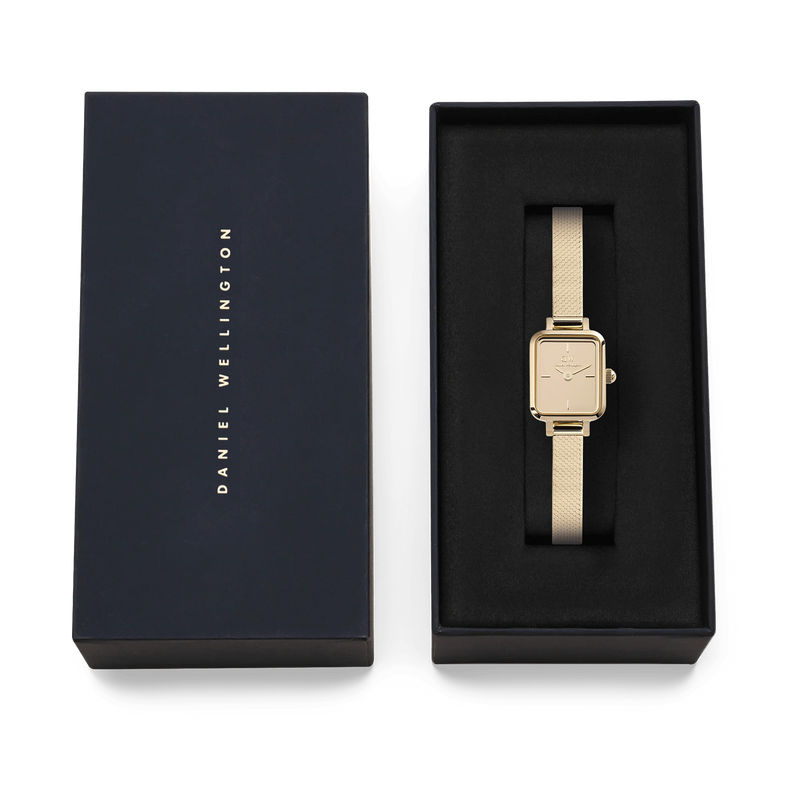 Daniel Wellington Petite&Quadro Mini Reflection Goldene Damenuhr DW00100801-zoom-