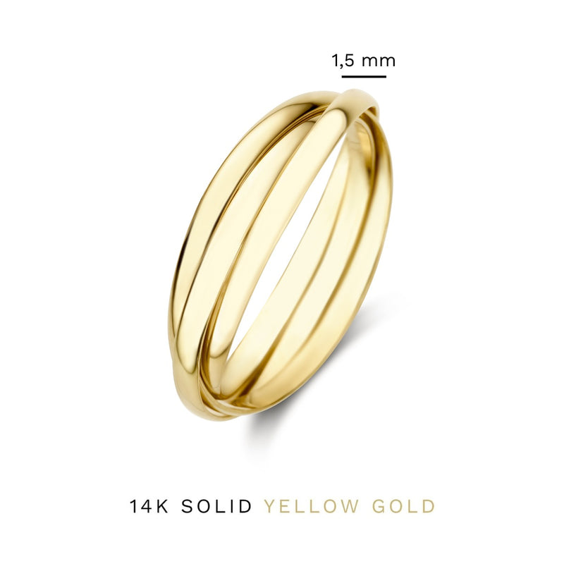 Isabel Bernard Rivoli Méline 14 Karat | Gold Trinity Ring IB330078-60-zoom-