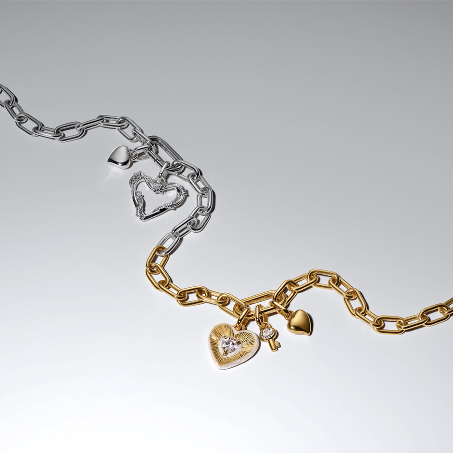 Pandora ME Gold Plated Two-Tone Link Chain 364343C00-45