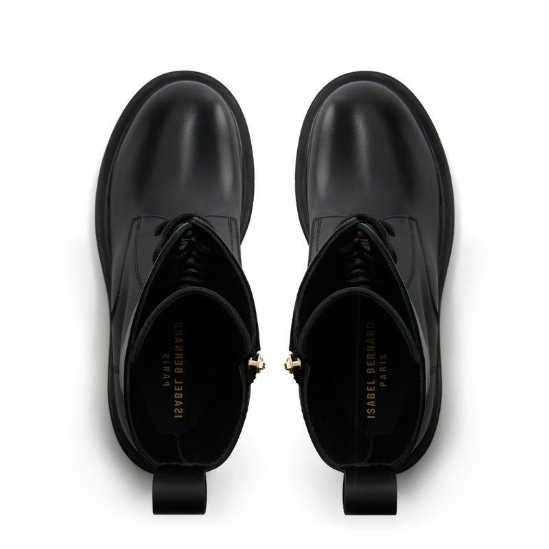 Isabel Bernard Vendôme Myrthe Schwarz Kalbsleder Lace-up Stiefel IB53008-01-36-zoom-