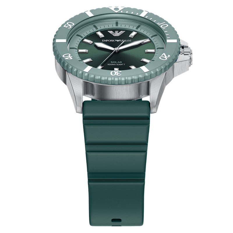Emporio Armani World Explorer Green Dial Solar Watch AR11786-zoom-