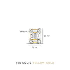 Isabel Bernard De la Paix Maxime 14 Carat Golden Ear Studs | diamond 0.19 ct | IBD360020